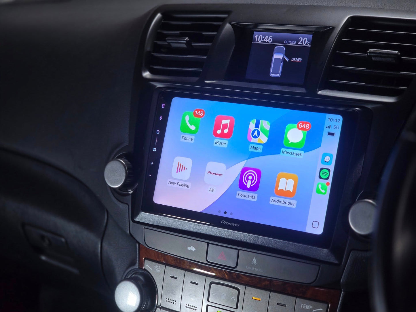 Pioneer DMH-AP6650BT 9" Perfect Fit Solution - Toyota Kluger (2007 - 2013)