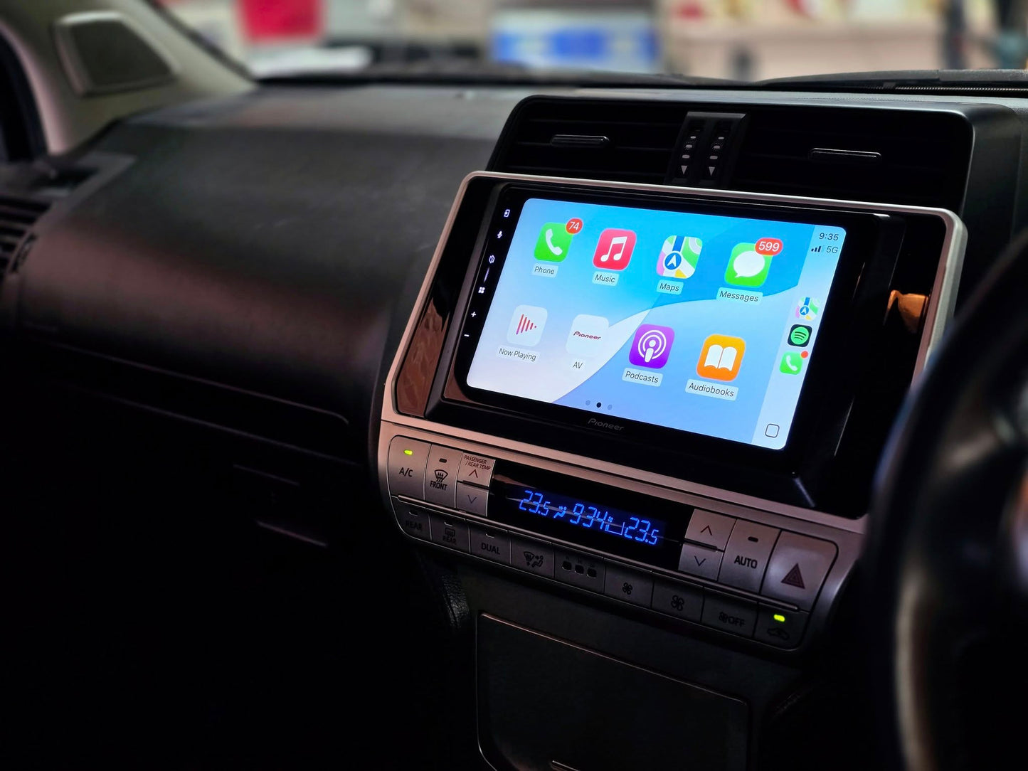 Pioneer DMH-AP6650BT 9" Perfect Fit Solution - Toyota Prado 2017 - 2022