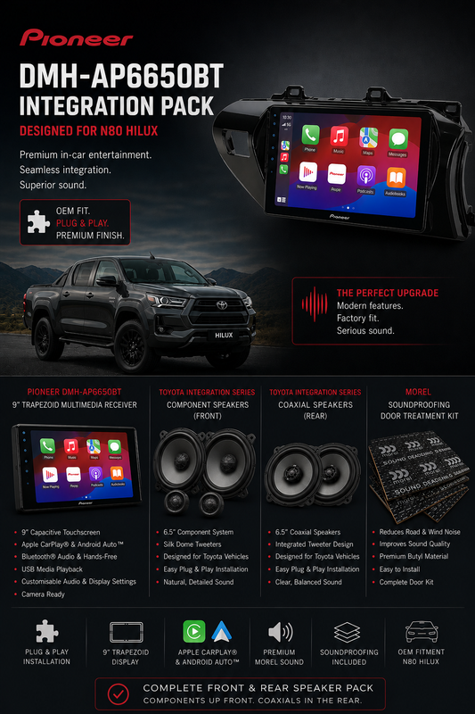 Toyota Hilux N80 (2015 - 2020) Headunit Upgrade and Speaker Pack